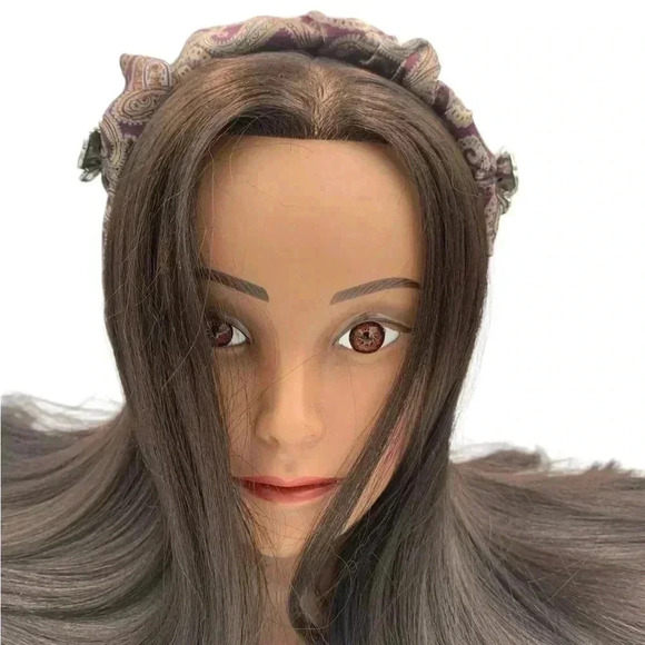 Purple Paisley Crown Silk Artisan Handcrafted Headband Elegant Hair Accessory - Picture 2 of 9